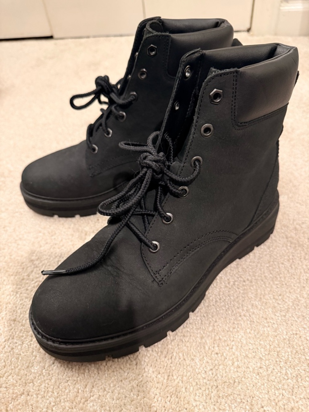 Timberland Black Lace-Up Boots